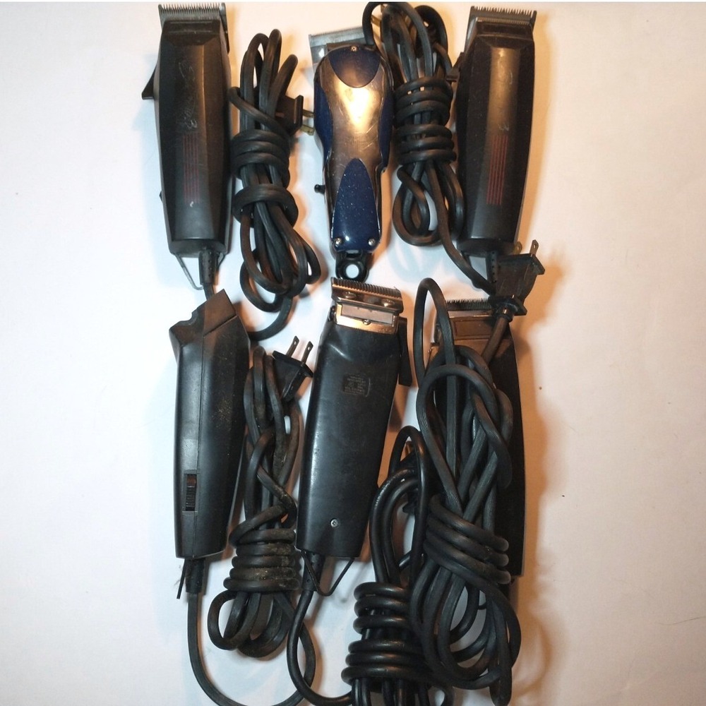 Wahl Sterling 3 Trimmers Clippers Barbershop Lot of 6 FOR PARTS OR REPAIR